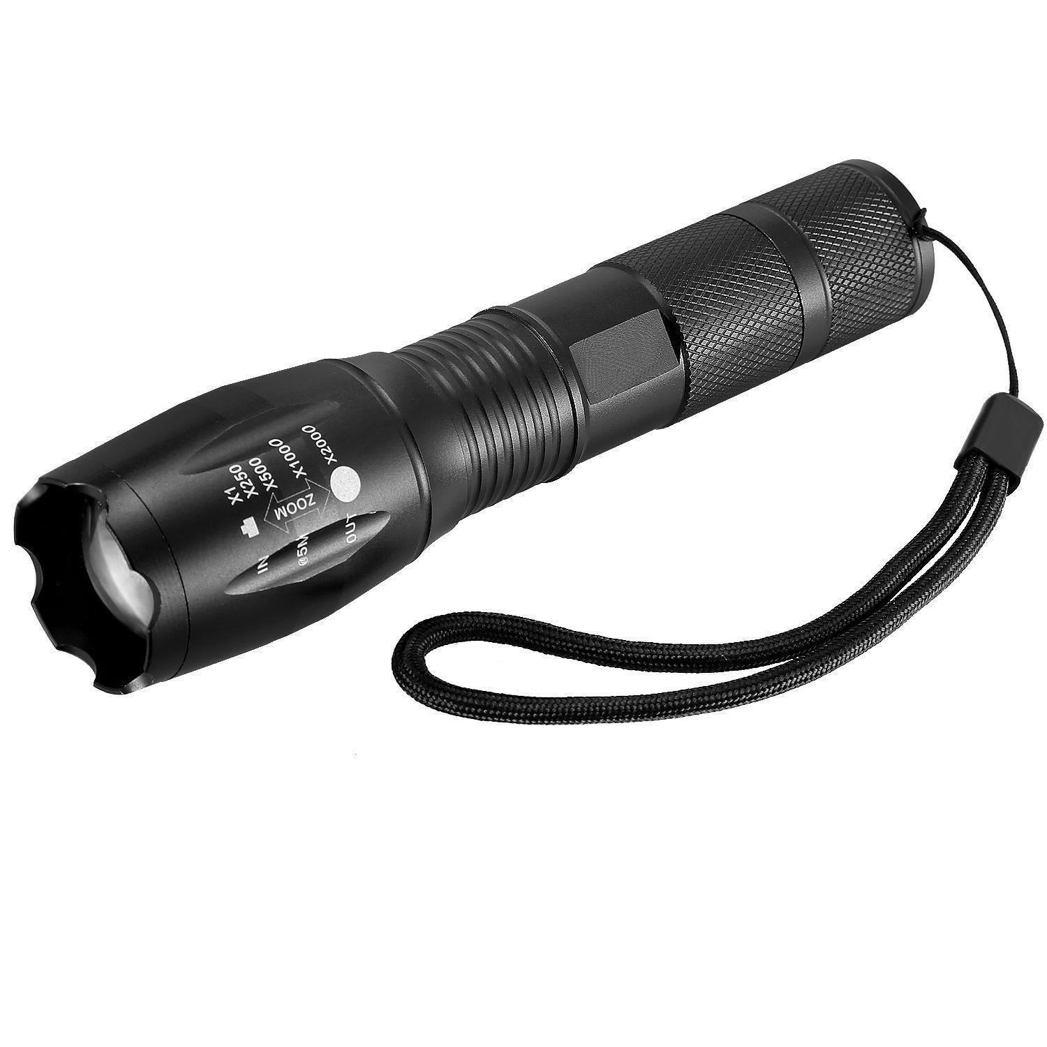 20pcs Zoomable Flashlights 5-Modes 50000LM T6 LED 18650 Focus Light Torch USA